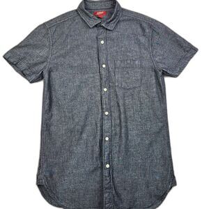 Arizona Jean Co Short-Sleeve Casual Button-Up Shirt Dark Gray Men's Size Small